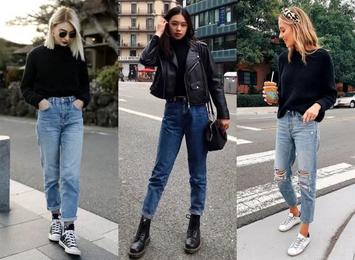 Tipos de calças para mulheres;  calça jeans mãe
