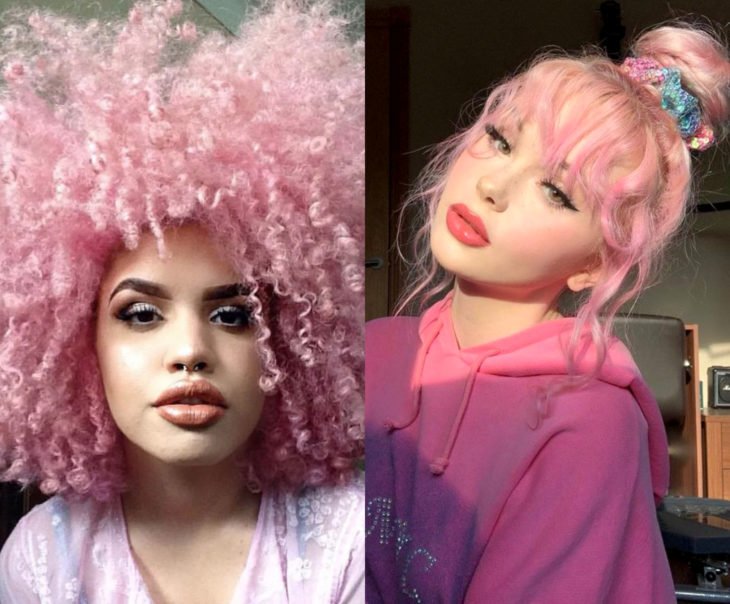 Tons de rosa para pintar o cabelo;  corar