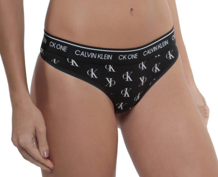 Calvin Klein meia calça preta com logotipo