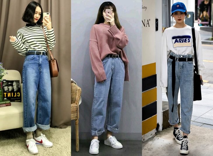 Tipos de calças para mulheres;  jeans namorado