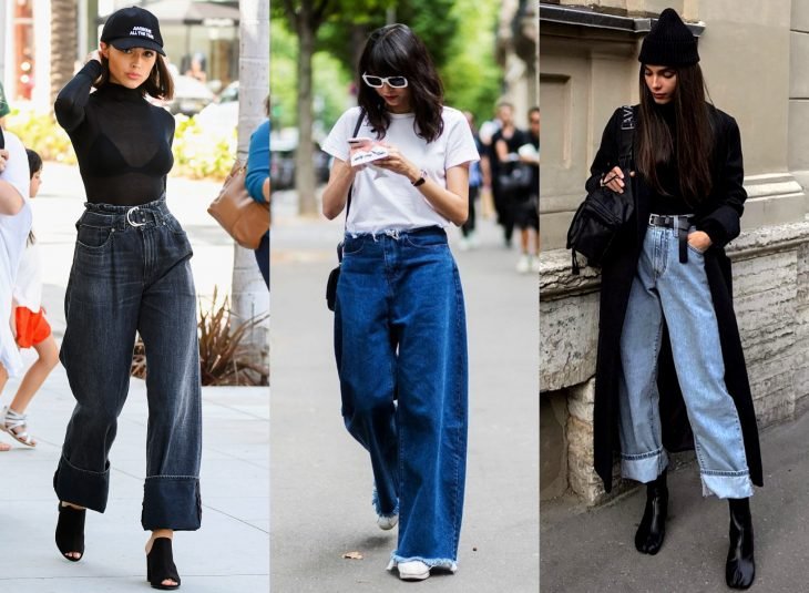 Tipos de calças para mulheres;  jeans largos