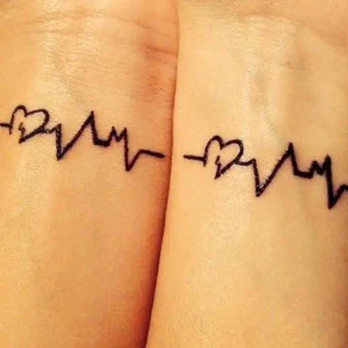 tatuagem de eletrocardiograma