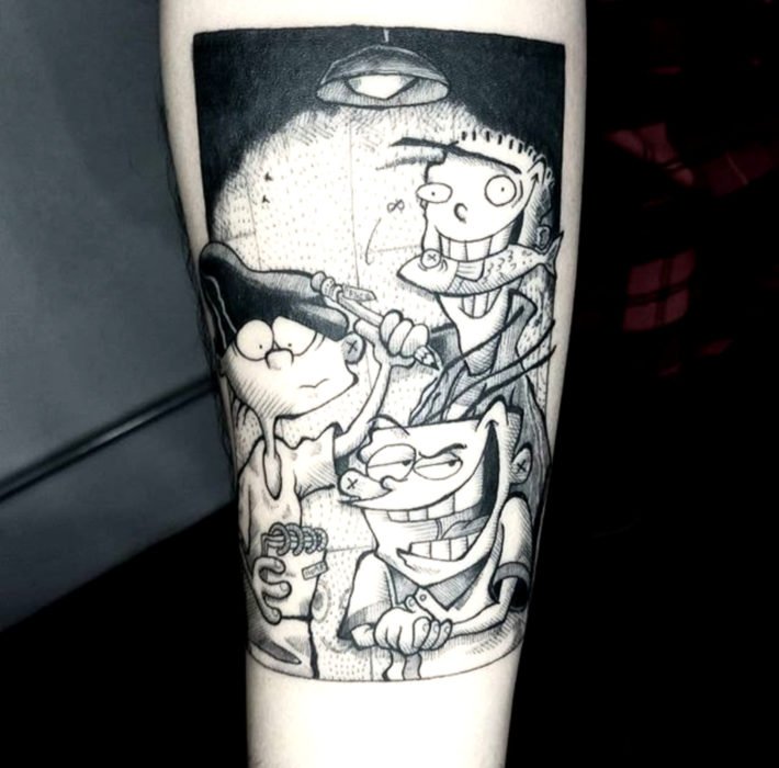 Tatuagens de desenhos animados do Cartoon Network;  Ed edd e Eddy