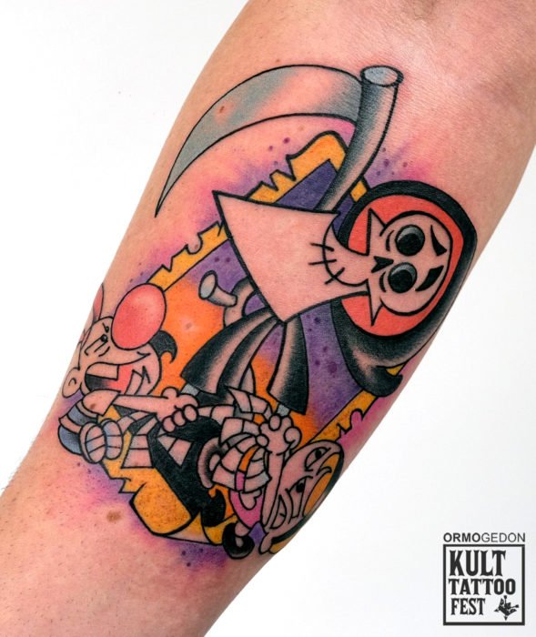 Tatuagens de desenhos animados do Cartoon Network;  The Grim Adventures of Billy and Mandy, Purebone