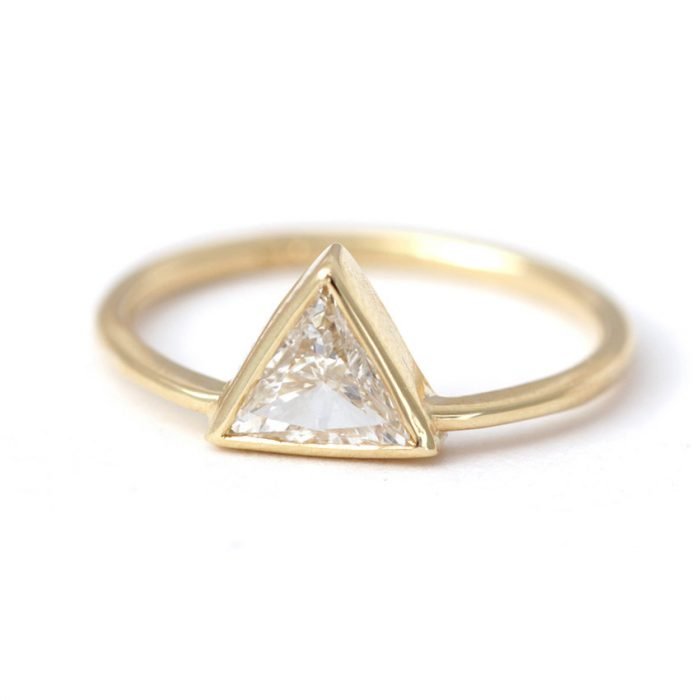 anel triangular minimalista