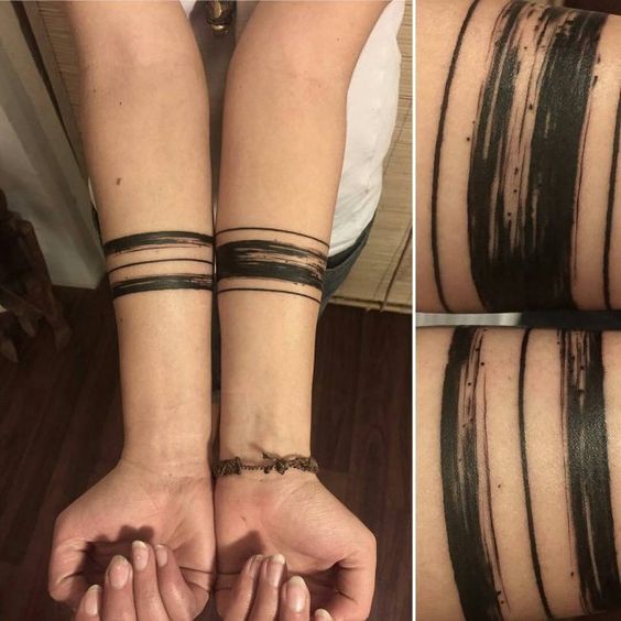 tatuagens de linhas intensas