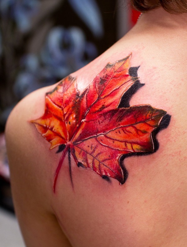 photos-of-tattoos-3d-autumn-tree-leaf