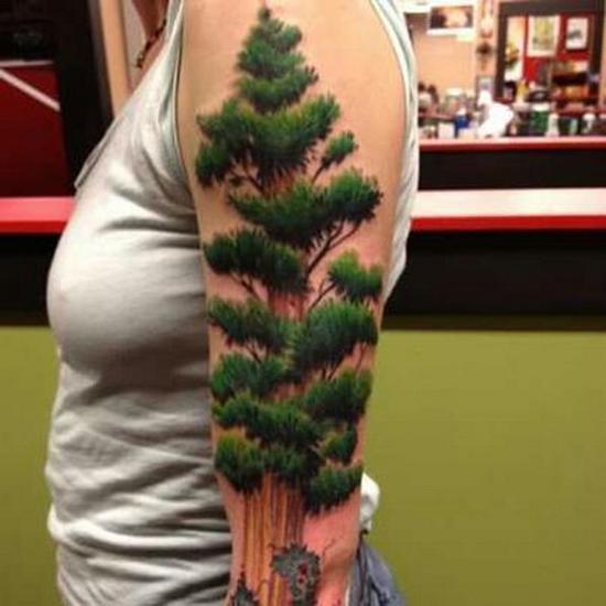 photos-of-tattoos-3d-tree-on-arm