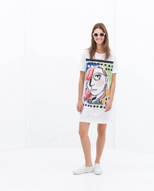 moda-para-adolescentes-verão-2014-zara-camiseta-vestido
