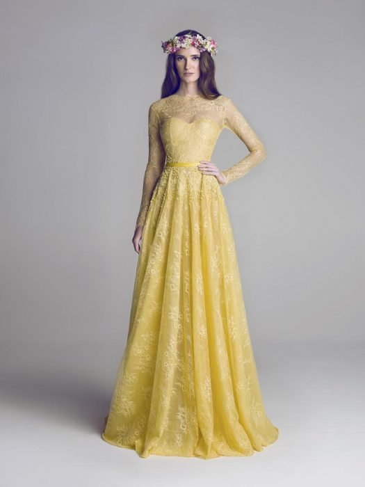 vestido de noiva amarelo 