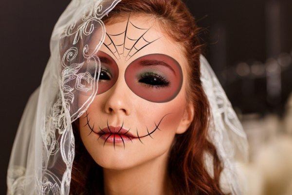 Pinte o rosto para tintas hemáticas de halloween 
