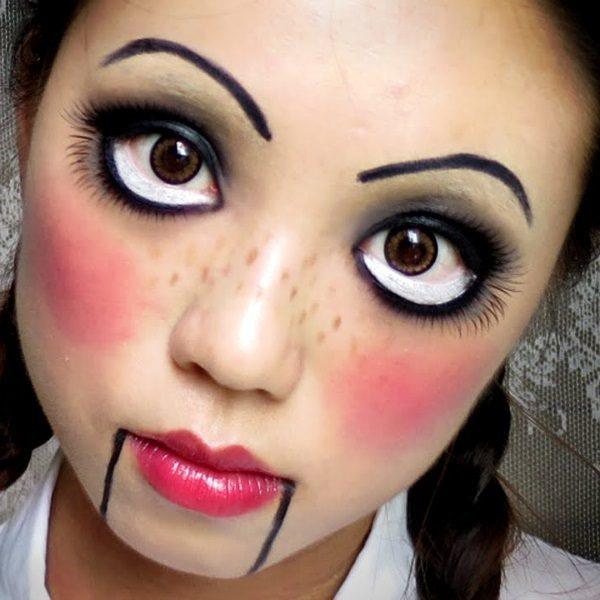 halloween-maquiagem-boneca-maçãs do rosto marcadas