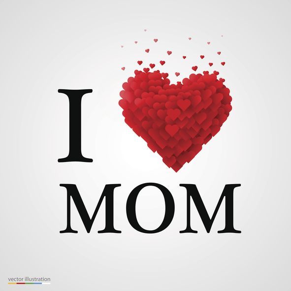 cartões do dia das mães com corações de amor