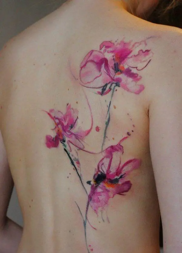 aquarela-tatuagens-para-mulheres-flores