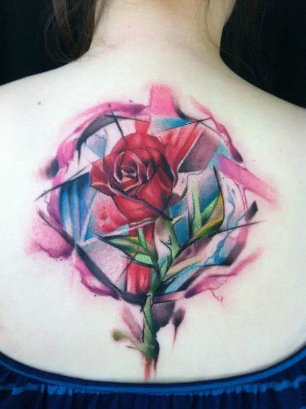 aquarela-tatuagens-para-mulheres-rosa