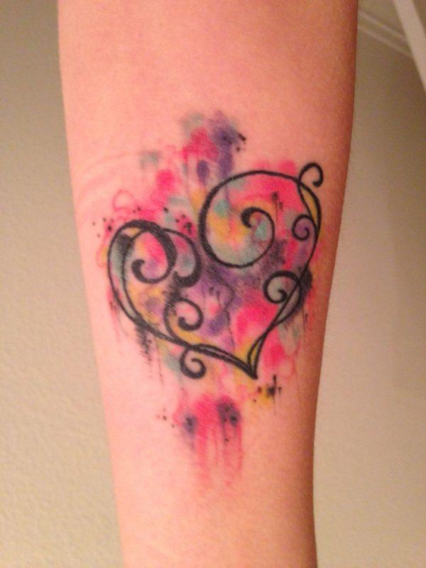 aquarela-tatuagens-para-mulheres-coração