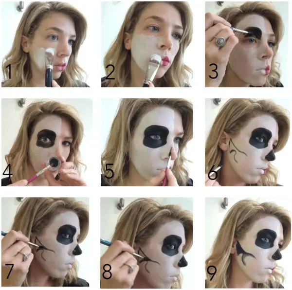 halloween-maquiagem-meio-rosto-passo a passo